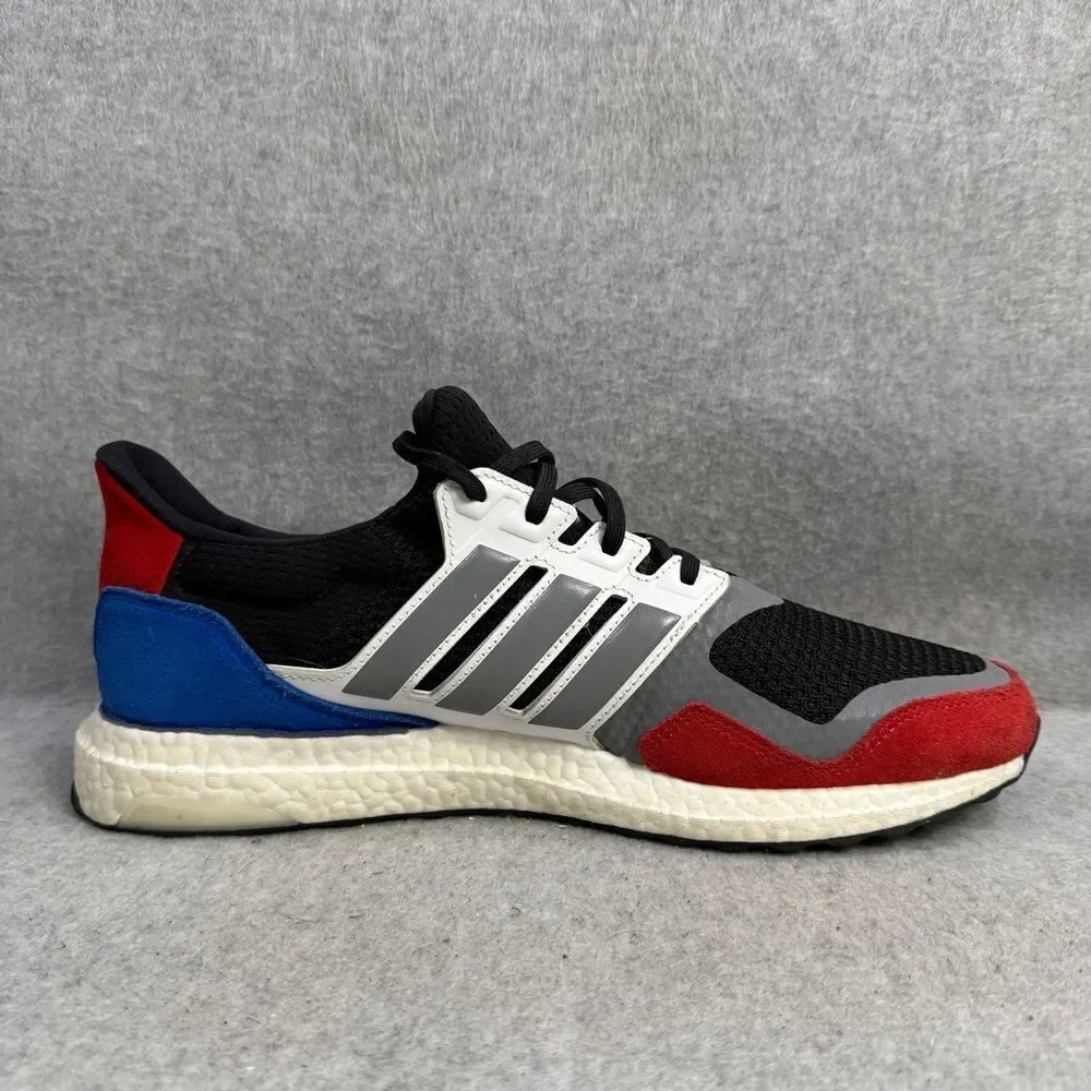 Adidas Shoes Mens Size 11.5 Ultraboost Black‎ Red Blue Running Sneakers EF1360